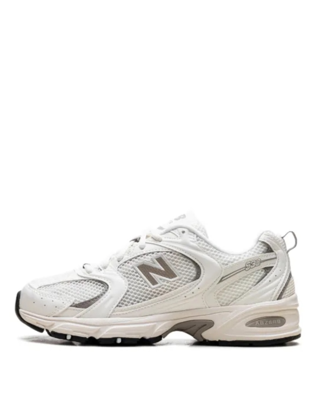 New Balance White and Light Gray 530 Low-Top Sneakers - Picture 3 of 12